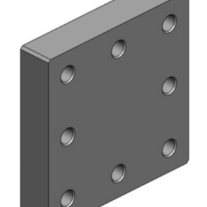Anschweißplatte 145x145 M20 gerade