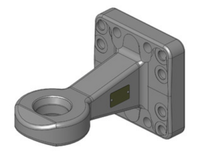 Zugöse mit Flansch Ø62mm 160x160 Challen