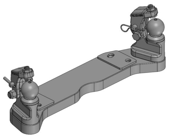 Zwangslenkung K50 R/L m. Niederhalter  Für K80®-Lagerböcke / Tragplatten