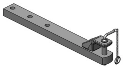Zugpendel 90x50 L871mm Cat. 2 Ø31,5mm