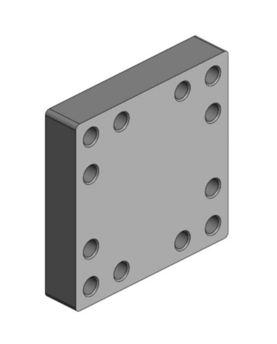 Anschweißplatte 160x160 M20 (200x200x40)