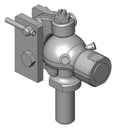 ZWL K50 Kugel M30x2x64 und K50 Zugöse mit niederhalter