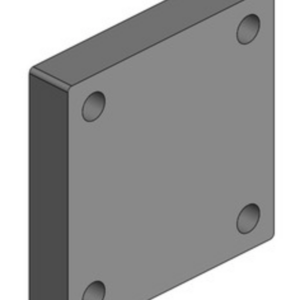 Anschweißplatte 120x120 M20 (160x160x30)
