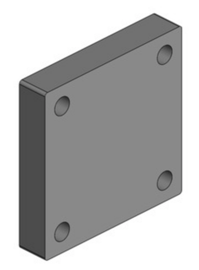 Anschweißplatte 120x120 M20 (160x160x30)
