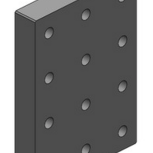 Anschweißplatte 145x145 M20 2-Positionen