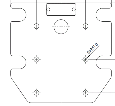 Anschraubplatte PKW-50 140x80 M20 auf 83